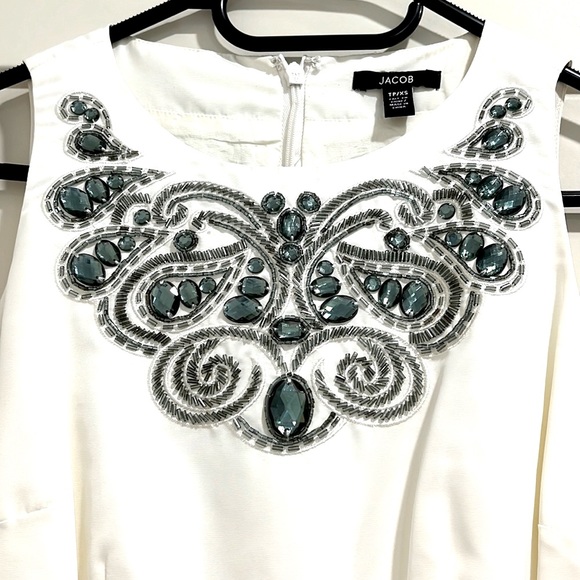 JACOB White dress with sequins - Picture 2 of 4